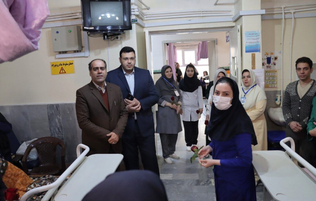 حضور شهردار ، فرماندار ، رئیس و اعضای شورای شهر در بیمارستان شهید بهشتی مراغه